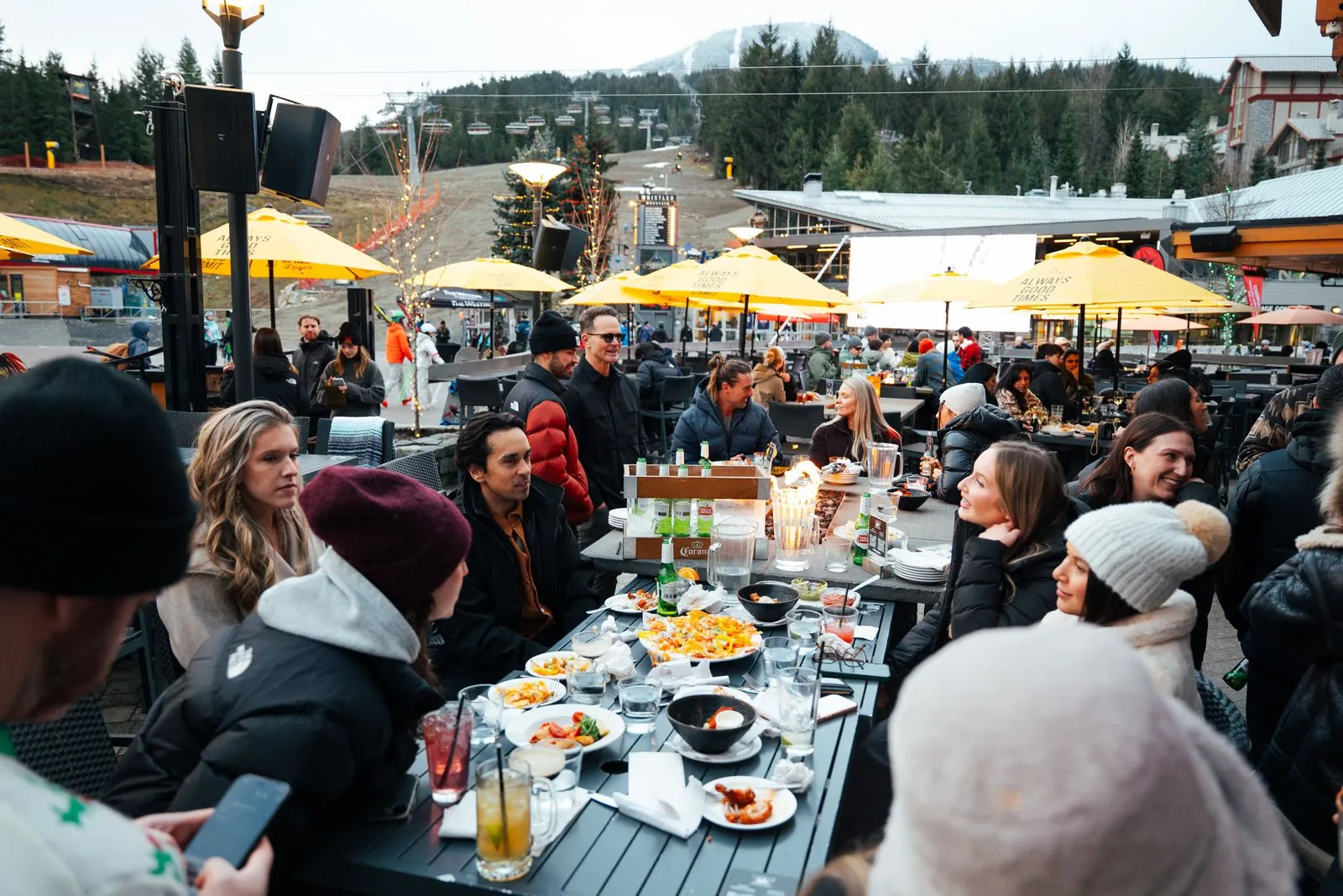 McConnell Group team dinner outdoors in Whistler